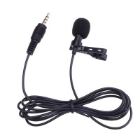 Portable 3.5mmWired Condenser Lapel Microphone for Recording Speech Photo