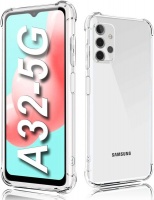 CellTime ™ Galaxy A32 5G Clear Shock Resistant Armor Cover Photo