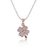 Unexpected Box Rose Gold Crystal Clover Necklace Photo