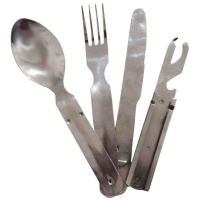 LKs LK's - Cutlery Set - Stainless Steel Camping Cutlery Set - 4Pieces Photo