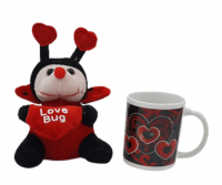 Valentine Love Bug teddy & Mug Gift Hamper Photo