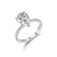 Exquisite Pear Shape 1.25ct Moissanite Engagement Ring Photo