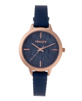 Tomato Women's Navy Blue Brushed Lines Dial Watch With 35mm Rose Gold Case Photo