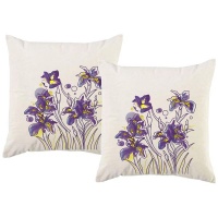 PepperSt – Scatter Cushion Cover Set – Purple Flowers Photo