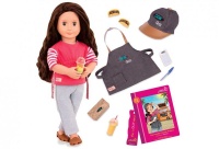 Our Generation Delux Doll With Book Rayna 18" Brown Hair Photo