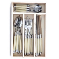 Andre Verdier Laguiole Cutlery Set 24 Piece in Wooden Box Photo
