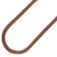 Xcalibur Stainless Steel Rose Gold Tight Curb Chain 50cm Photo