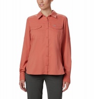 Columbia Women's Silver Ridge Lite Long Sleeve Shirt in Dark Coral Photo