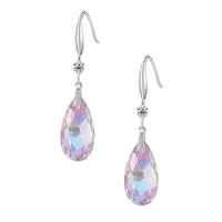 ZETARA JEWELLERY L'amour Czech Crystal Collection -Windsor Violet Raindrop Earrings - "S" Photo
