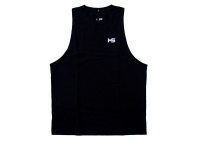 Men's Cotton Black Scoop Vest With Crew Neck Design & Deep Scoop Arm Holes Photo