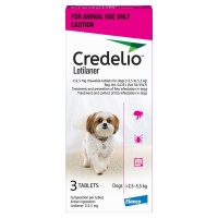 CREDELIO Pink Tick and Flea Treatment for Dogs Small 2.5 -5.5kg Photo