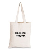 Emotional Baggage Slogan Cotton Eco Tote Bag Photo