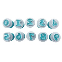 10 Piece Push Easy Mini Number Cookie Cutter Photo
