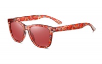 Sophie Moda-TAC Polarized Lens Wayfarer Sunglasses Colorful Red Design Photo