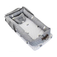 Breathable and Hypoallergenic Baby Crib Lounger - Grey Crown Photo