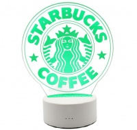 Spoonkie 3D LED: Starbucks Optical Illusion Lamps Light - Smart Touch - Remote Photo