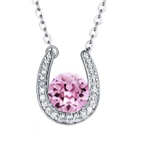 Stella Luna Horseshoe necklace- Swarovski Light Amethyst crystal Photo