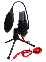 Plug & Play Condenser Microphone with Flexible Boom Shield and Tripod Stand Photo