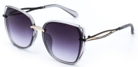 You & I Ladies Grey Classic Sunglasses - Gold Photo