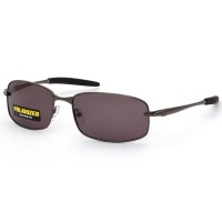Lespecs Wrap Mens G15 Solid Polarized Lens Sunglasses - Shiny Black Photo