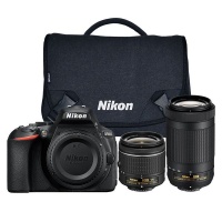 Nikon D5600 Body Only 18-55mm AF-P DX VR Lens 70-300mm AF-P ED DX S/BAG Photo