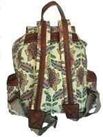 Vivace - Outdoor Backpack in 100%Cotton & Brown Quality PU leather Finishing Photo