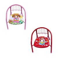 BetterBuys Kids / Kiddies Cushioned Metal Chair with Squeaky Sound - Red & Pink 2 Pack Photo