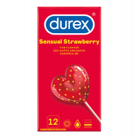 Durex Condoms- Sensual Strawberry- 12 Pack Photo