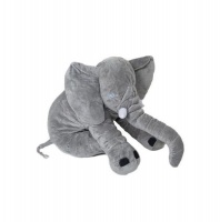 Totland Elephant Plush Pillow for Babies - Grey Photo