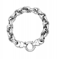 Art Jewellers - 925 Sterling Silver Fancy Double Rolo Link Lady's Bracelet Photo