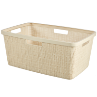 Curver by Keter - Jute Laundry Basket Oasis White Photo