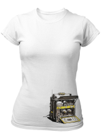 PepperSt Ladies White T-Shirt - Dream Sketch Photo
