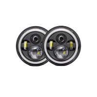 2 piecesS 7" 60W Round LED Headlights For Jeep Photo