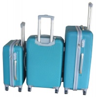 3 Piece Hard Outer Shell Luggage Set - Dark Green Photo