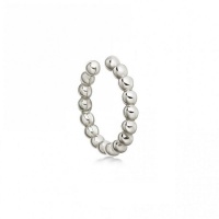 9k White Gold Single Beaded Cuff Earring Photo