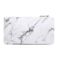 Marble Pattern Cosmetic Bag Makeup Pouch - White Photo