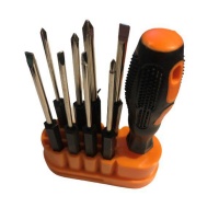 Zenith Screwdriver Set 9 Piece In Plastic Storage Box Photo