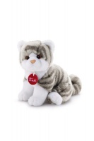 Trudi Classic Cat Kitten Brad White & Grey Plush - 24cm Photo