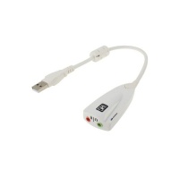 Steel Sound Virtual 7.1 Channel USB External Sound Card with Cable - White Photo