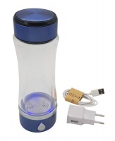 Water Time Hydrogen Alkaline Water Generator Bottle 380ml Stainless Steel - Blue Photo