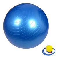 BUFFTEE Gym Ball - Exercise Ball with Pump - Blue Photo