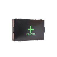 firstaider Mining Regulation First Aid Kit in Black Metal Box by Photo