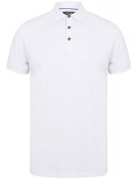Tokyo Laundry - Mens Menotti Cotton Pique Polo Shirt with Jacquard Collar in Bright White [Parallel Import] Photo