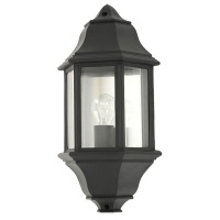 Zebbies Lighting - Manchester - Black Outdoor Wall Light with Clear Glass Photo