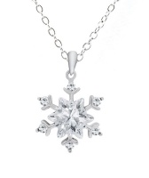 Civetta Spark Snowflake Necklace - Swarovski Clear crystal Photo