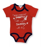 Baby Boy Bodysuit - Party All Night Sleep All Day Photo