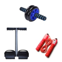 WorkOut Combo: Ab Wheel Tummy Trimmer Skipping Robe Photo