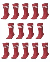 RONEX Soccer Socks - Set of 14 Pairs - Maroon/White Photo