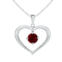 Stella Luna Sweet Heart Necklace with Swarovski Ruby Crystal Rosegold Photo