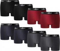 FM London Men's Dark Assorted Fitted Hipster Boxers with Hyfresh Anti-Odour Technology - 8 Pack Photo
